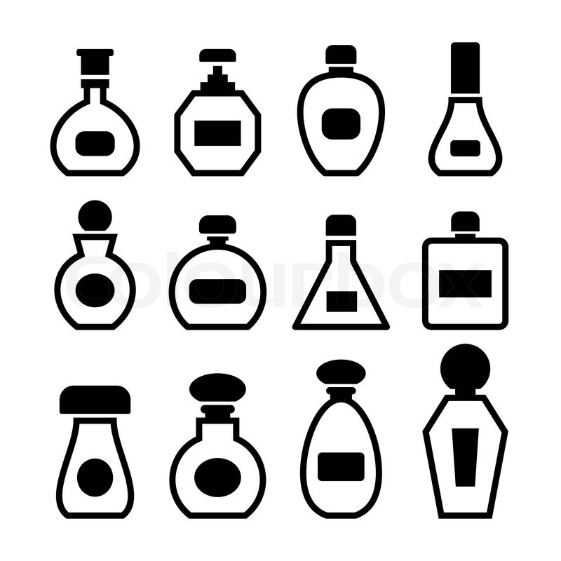 800x800 Perfume Bottles Vector Stock Vector Colourbox