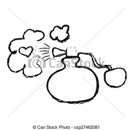 450x440 Cartoon Perfume Bottle, Vector Icon.