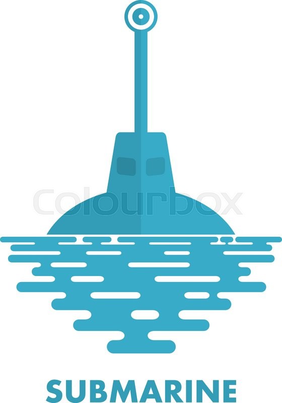 560x800 Periscope Military Submarine With Sea Water On A White Background