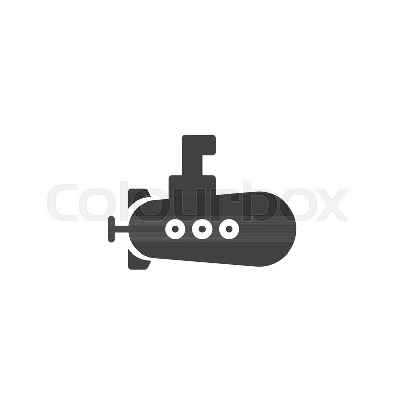 800x800 Submarine Vector Icon. Filled Flat Sign For Mobile Concept And Web