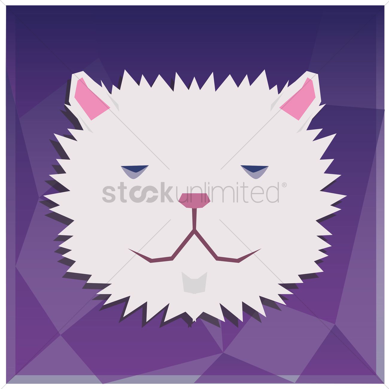 1300x1300 Persian Cat Vector Image