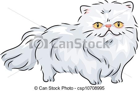450x296 Drawn Feline Persian Cat