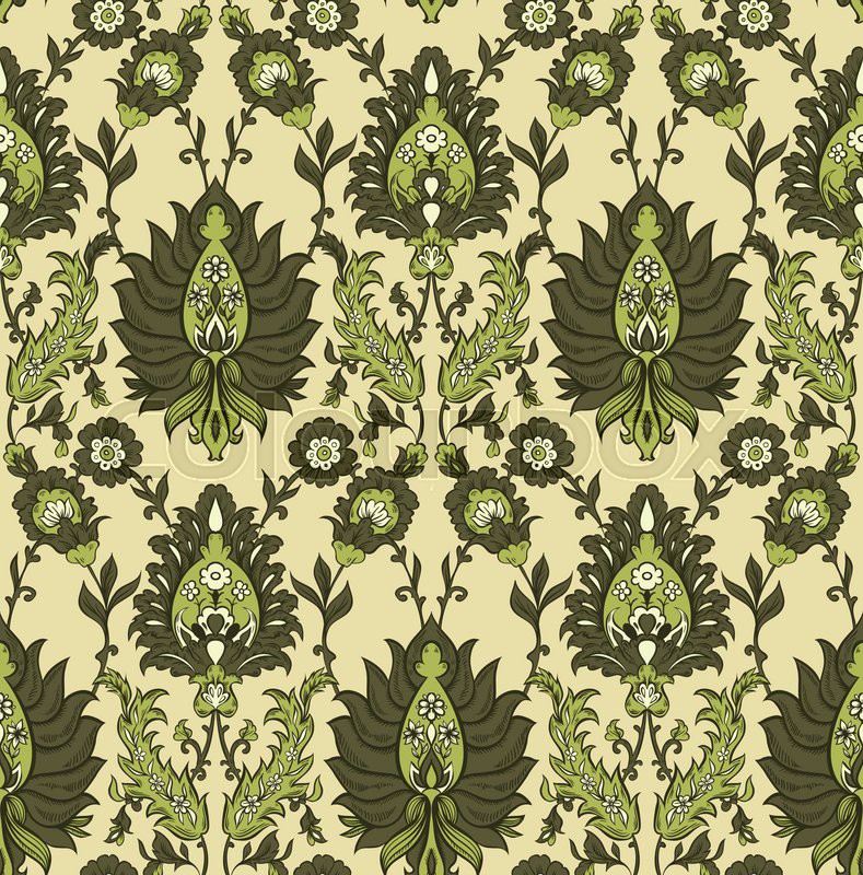 789x800 Persian Floral Vector Seamless Pattern Stock Vector Colourbox
