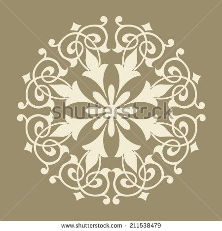 450x470 Round Pattern Mandala. Abstract Design Of Persian Islamic Turkish