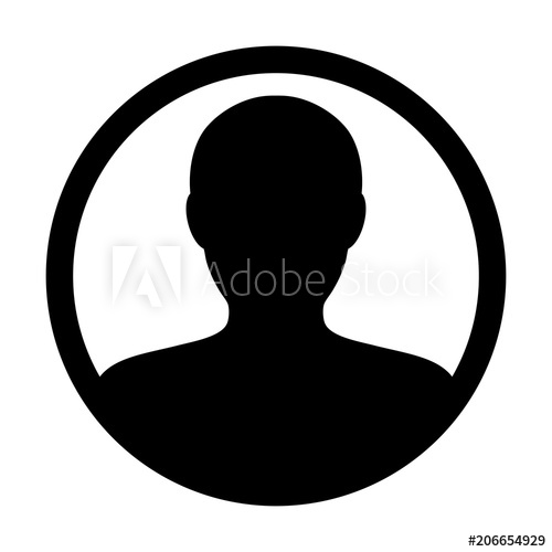 500x500 Person Icon Vector Male User Profile Avatar Symbol In Circle Flat