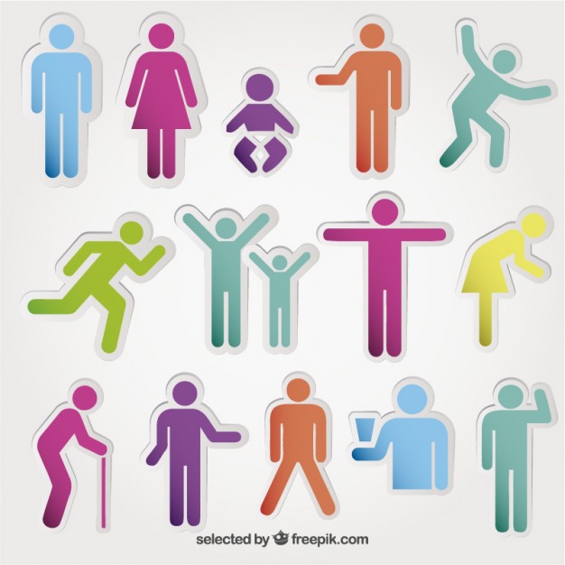 626x626 Colored People Icons Vector Free Download