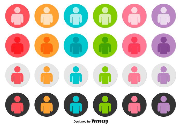 700x490 Vector Set Of Person Icon Buttons