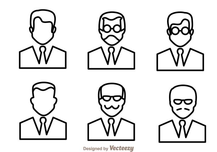 700x490 Man Outline Icons