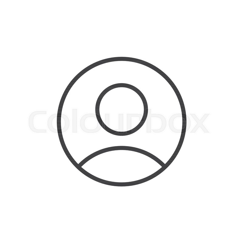 800x800 User Person Line Icon, Outline Vector Sign, Linear Style Pictogram