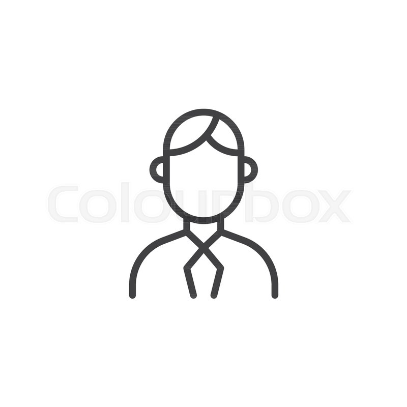 800x800 Business Person Outline Icon. Linear Style Sign For Mobile Concept