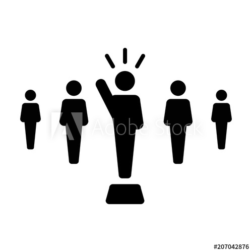 500x500 Leader Icon Vector Male Public Speaker Person Symbol For