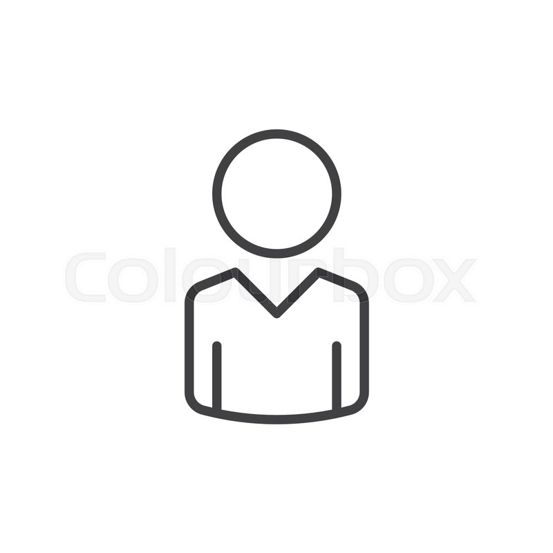 800x800 Person Line Icon, Outline Vector Sign, Linear Style Pictogram