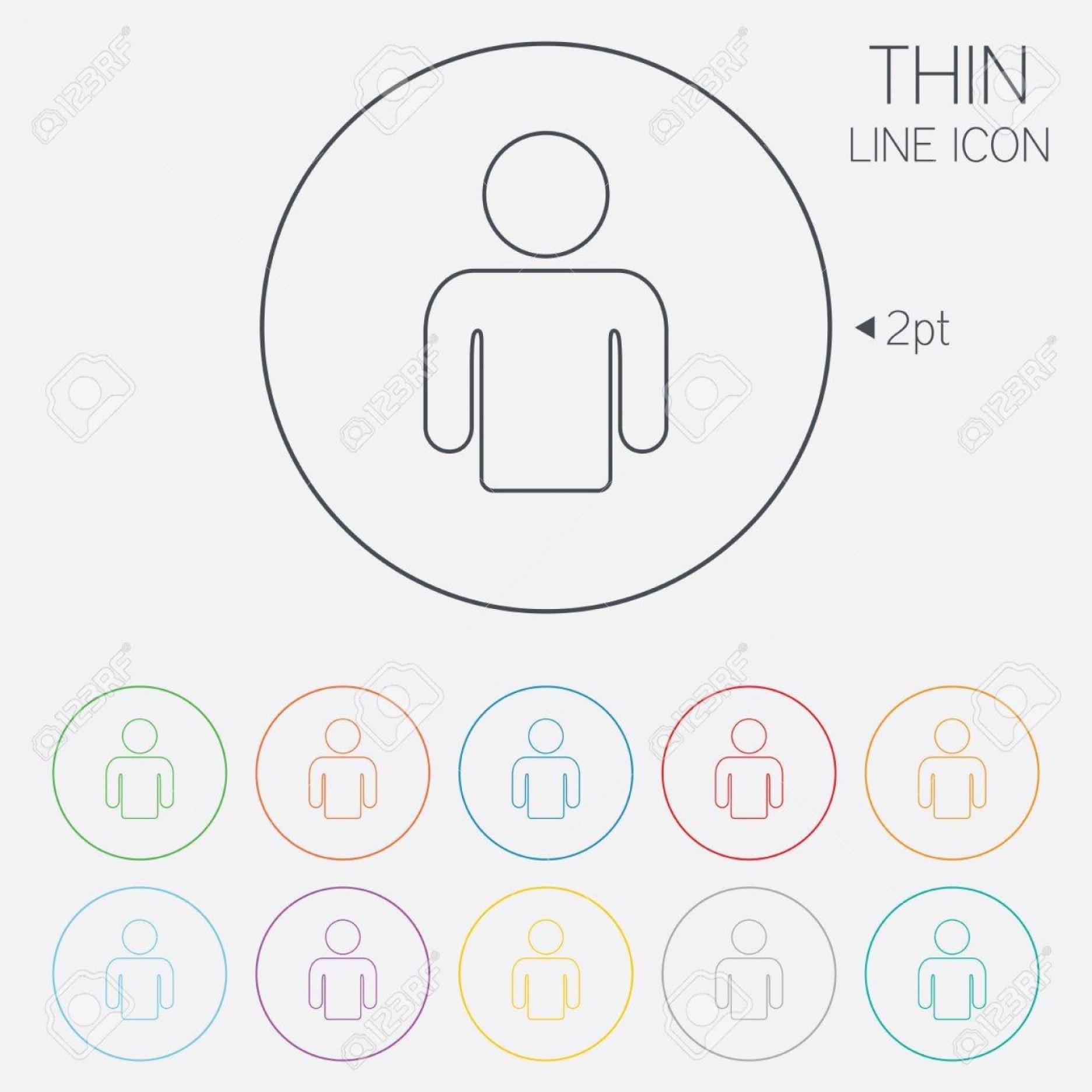 1872x1872 Photostock Vector User Sign Icon Person Symbol Human Avatar Thin