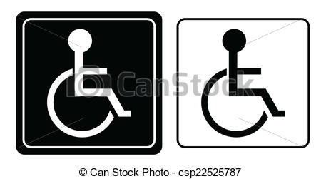 450x251 Handicap Or Wheelchair Person Symbol, Vector.