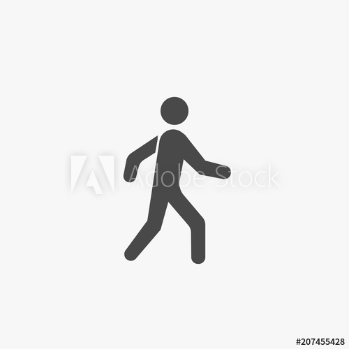 500x500 Person Walking Vector Icon Person Walking Eps10