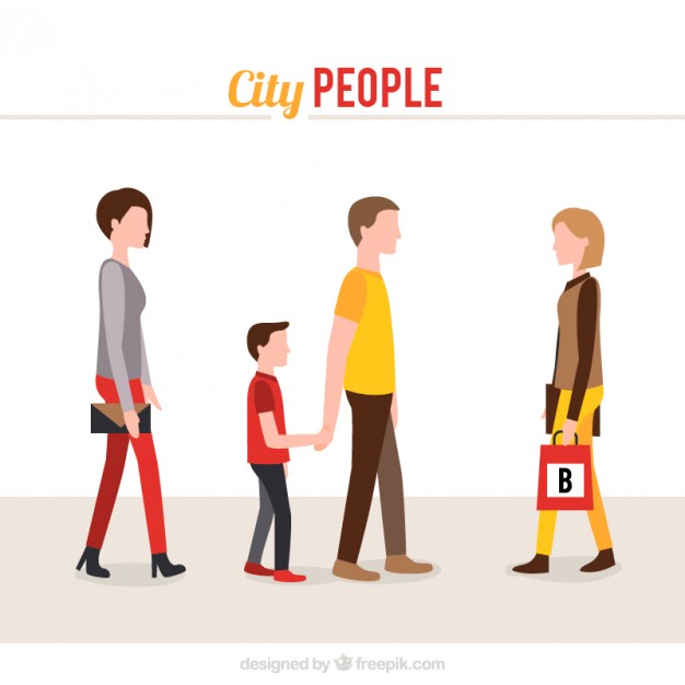 626x626 City People Collection Vector Free Download
