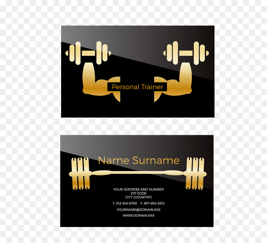 900x820 Personal Trainer Business Card Euclidean Vector