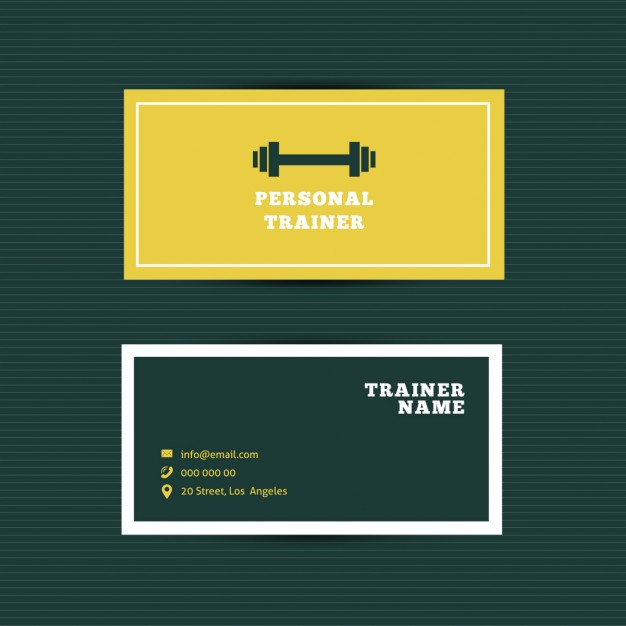 626x626 Personal Trainer Identity Card Vector Free Download