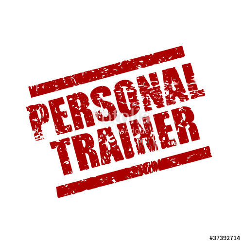 500x500 Stempel Eckig Personal Trainer I Stock Image And Royalty Free