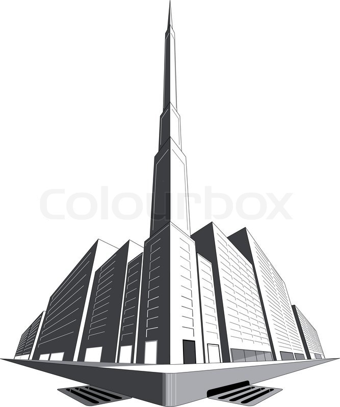 667x800 City Block Perspective Stock Vector Colourbox