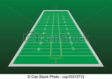 450x320 Football Field Perspective. Illustration Of A Football Field With