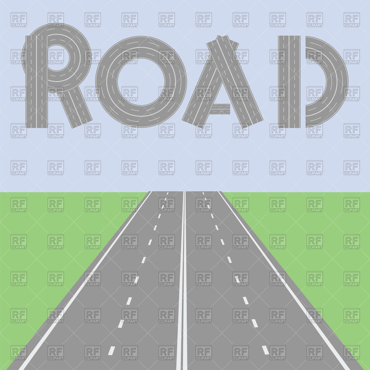 1200x1200 Highway In Perspective Vector Image Vector Artwork Of