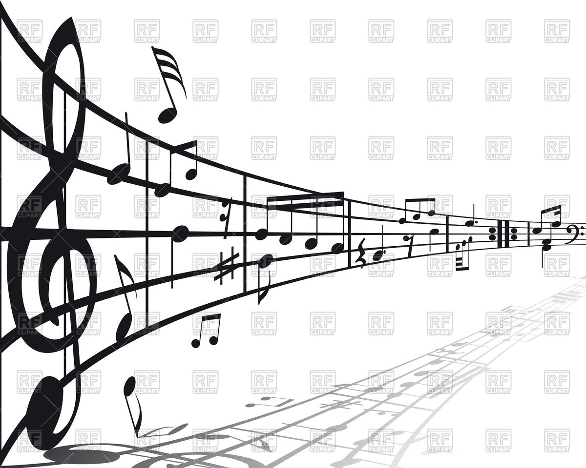 1200x960 Musical Notes Background In Perspective Vector Image Vector