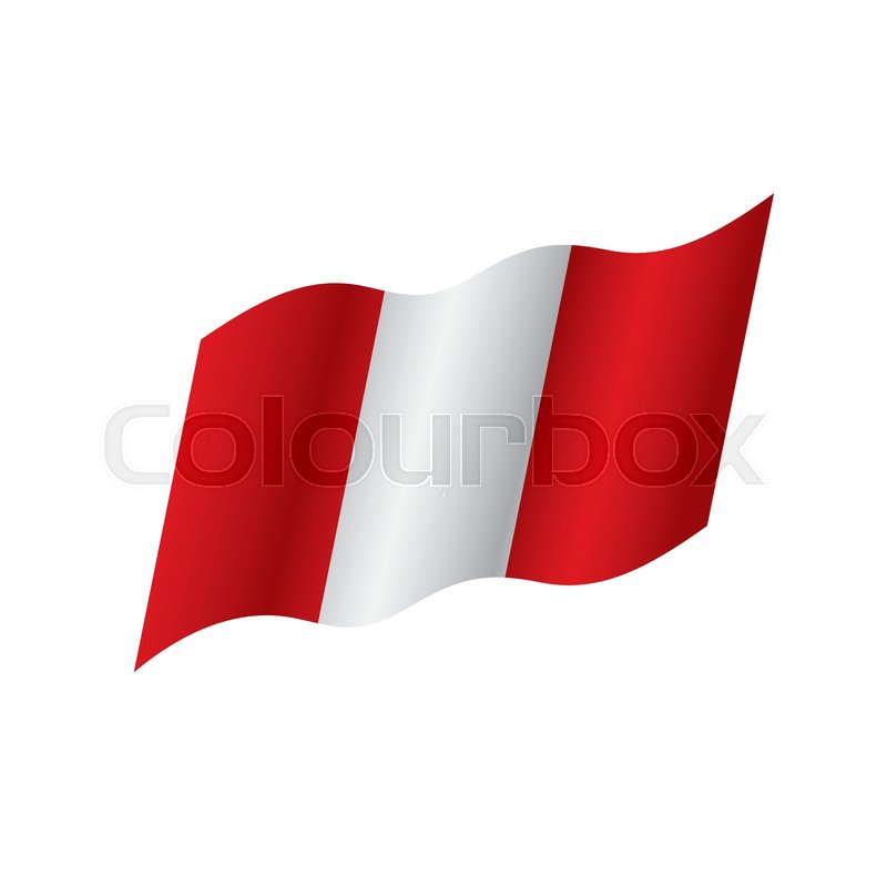 800x800 Peru Flag, Vector Illustration On A White Background Stock