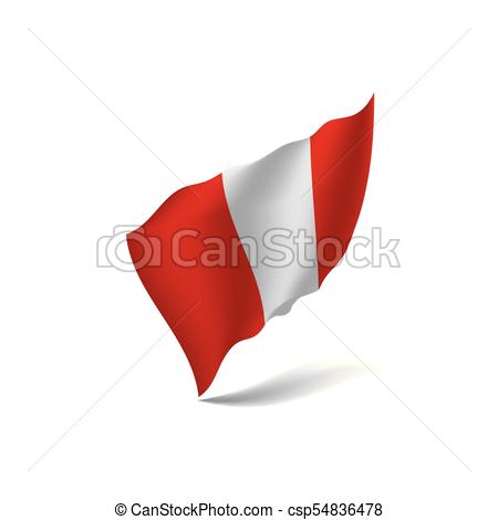 450x470 Peru Flag, Vector Illustration On A White Background.