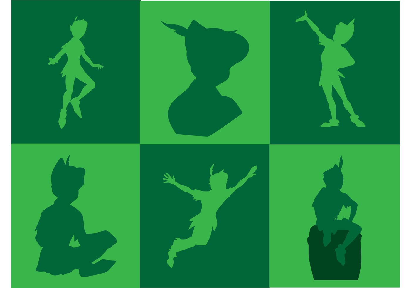 1400x980 Peter Pan Free Vector Art