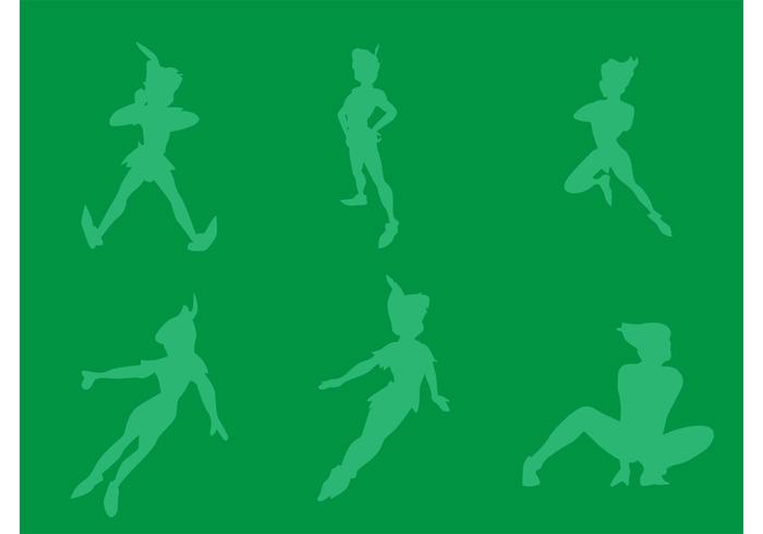 700x490 Free Vector Peter Pan Silhouettes