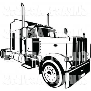 300x300 Semi Truck With Trailer Cartoon Vector Illustration Gm Sohadacouri