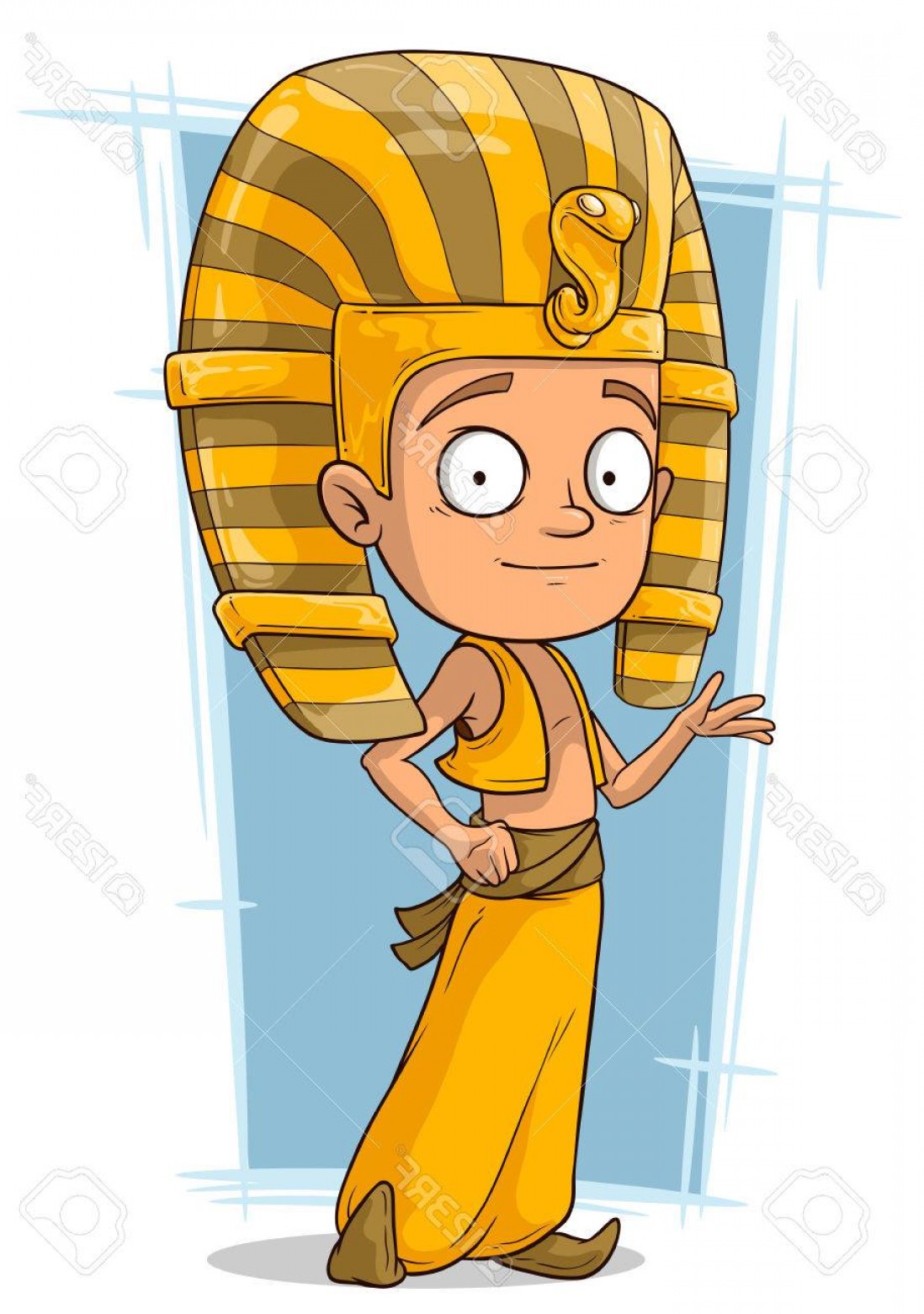 1098x1560 Photostock Vector A Vector Illustration Of Cartoon Little Pharaoh
