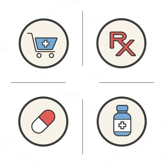 580x580 Pharmacy Icons. Vector Pharmacy, Icons And Icon Set