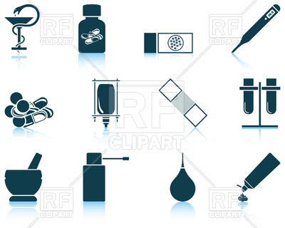 400x320 Set Of Pharmacy Icons Vector Image Vector Artwork Of Healthcare