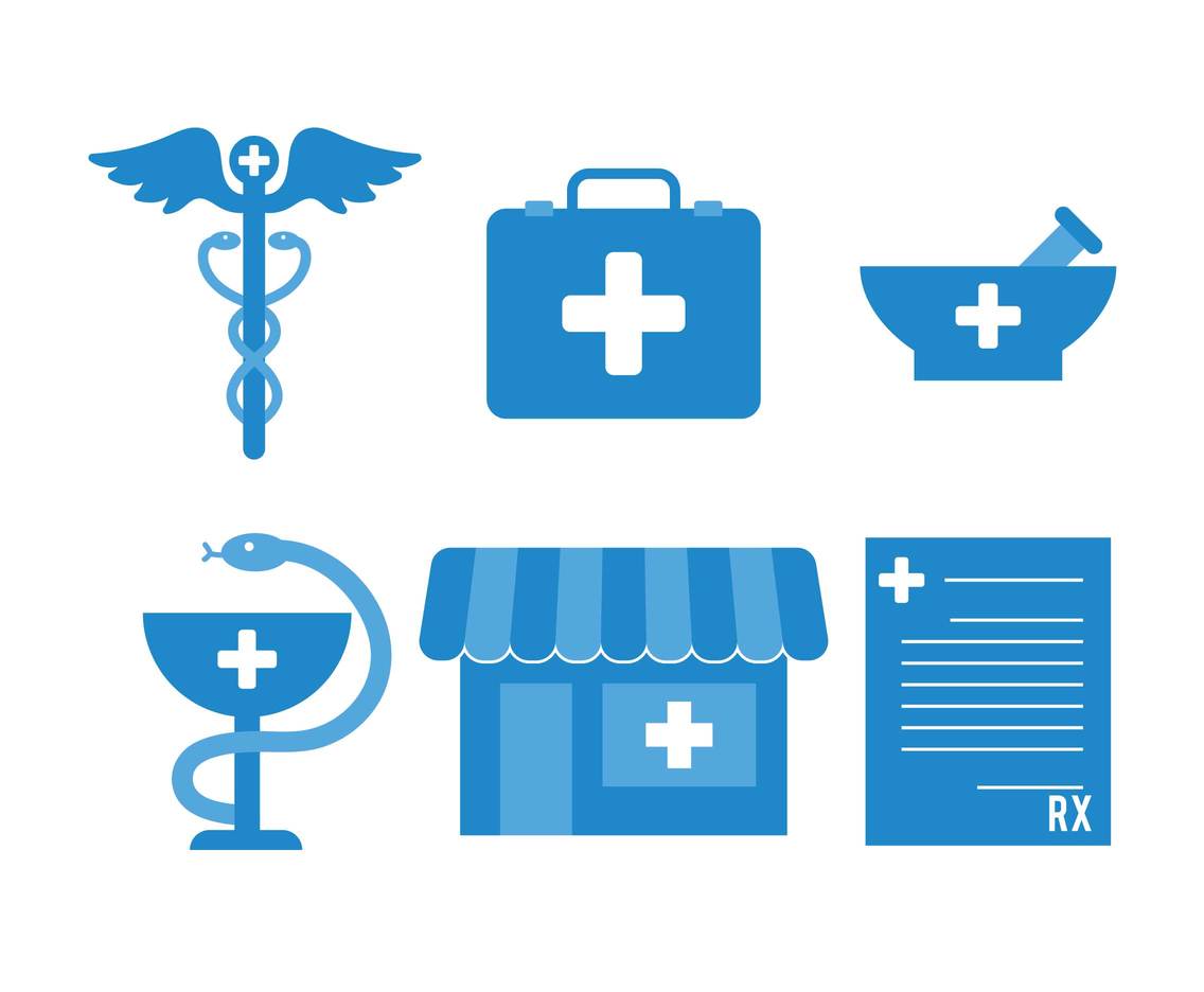 1136x936 Blue Pharmacy Icon Set Vectors Vector Art Amp Graphics