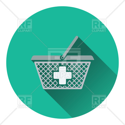 400x400 Flat Color Design Of Pharmacy Cart Icon Vector Image Vector