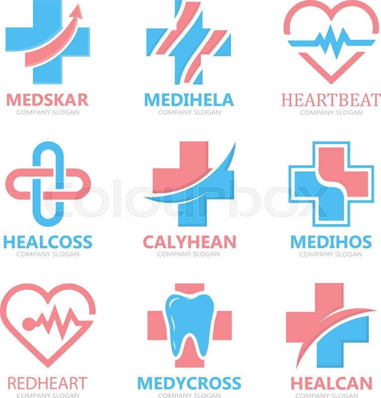 765x800 Set Of Medical Cross Logo. Pharmacy Logo Design Template. Tooth