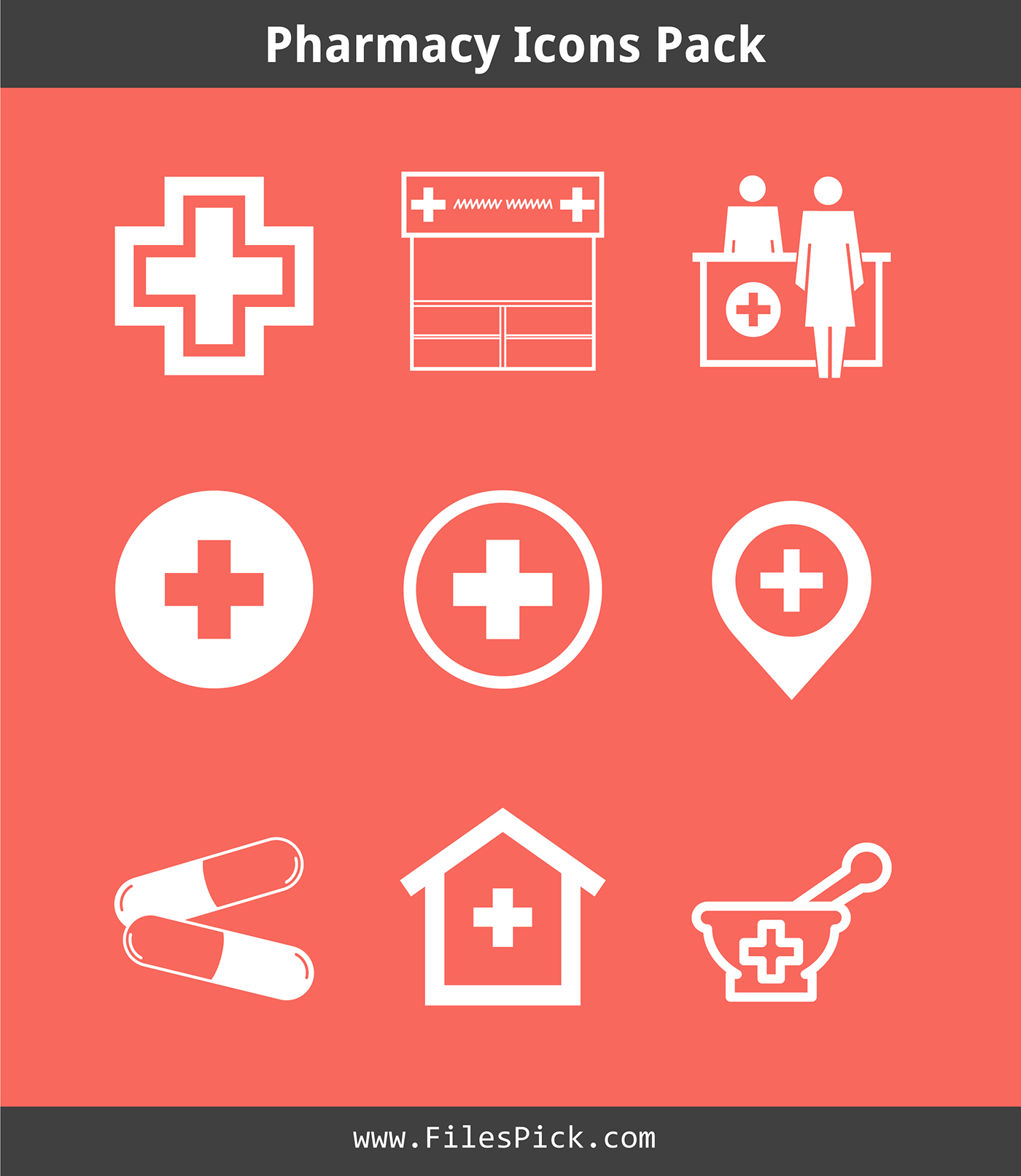 1400x1613 Pharmacy Vector Icons Pack Free Download On Behance