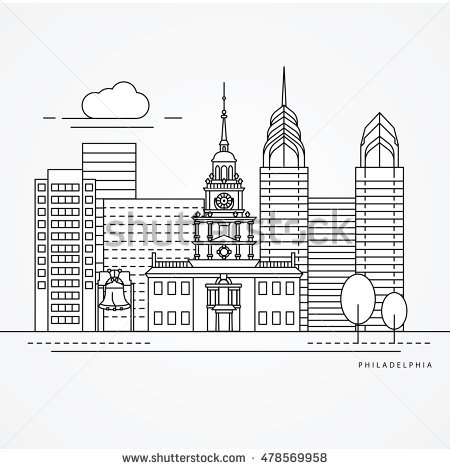 450x469 Philadelphia Skyline Drawing 36 New Building Skyline Drawing
