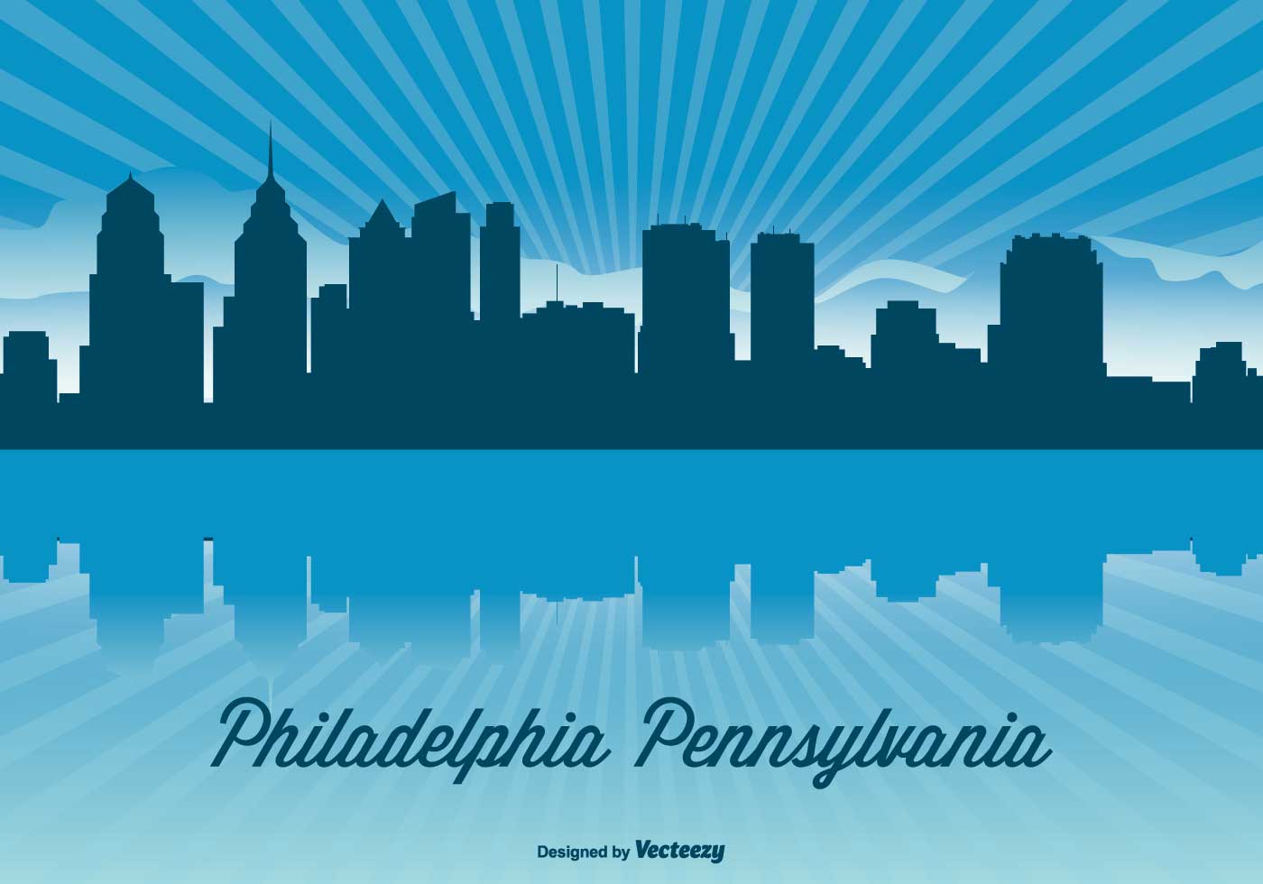 1400x980 Philadelphia Skyline Free Vector Art