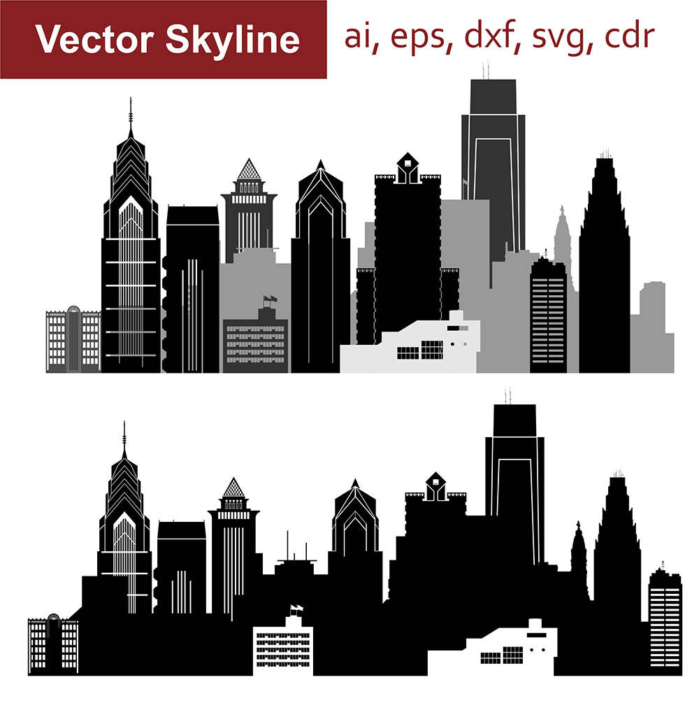 1000x1015 Philadelphia Skyline Svg Pennsylvania City Vector Skyline Etsy