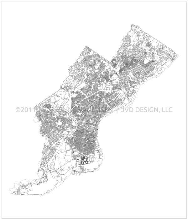 600x700 Philadelphia Vector Map On Behance