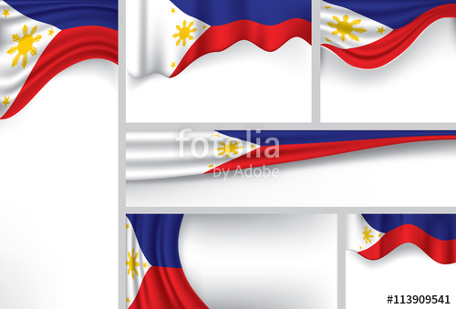 500x339 Abstract Philippine Flag, Philippines Colors (Vector Art) Stock