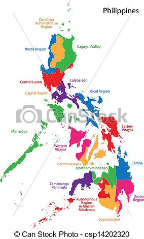 284x470 Map Of Republic Of The Philippines With The Provinces Colored In