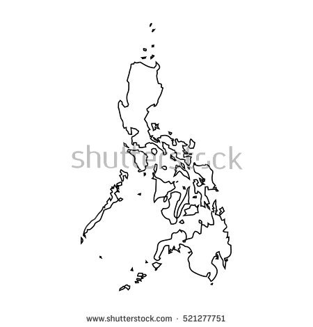 450x470 Philippine Map Outline Map Black Outline Philippines Stock Photo