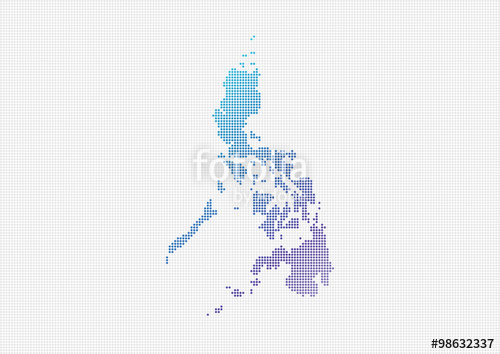 500x354 Philippines Map Vector (Small Dots Objects) Stock Image And
