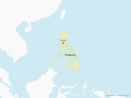 460x345 Vector Maps Of Philippines Free Vector Maps