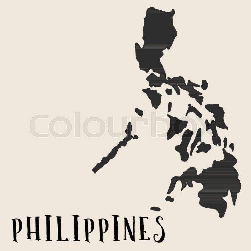 800x800 Doodle Freehand Map Sketch Of Philippines ,vector Illustration