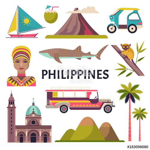 500x500 Philippines Icons Set. Vector Collection Of Philippine Culture And